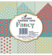 Papiery do scrapbookingu 6"x 6" - Fantazyjny - Zestaw 24 arkusze