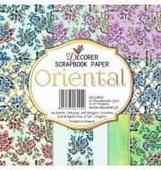 Papiery do scrapbookingu 6"x 6" - Orientalny - Zestaw 24 arkusze