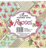 Papiery do Scrapbookingu 8" x 8" - Roses - Zestaw 18 arkuszy