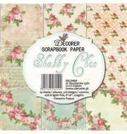  Papiery do scrapbookingu 6"x6" SCRAPBOOKING "Shabby Chic" 24 arkusze 