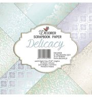 Papiery do Scrapbookingu - delikatność - Zestaw 18 arkuszy